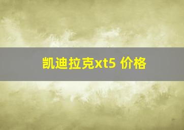 凯迪拉克xt5 价格